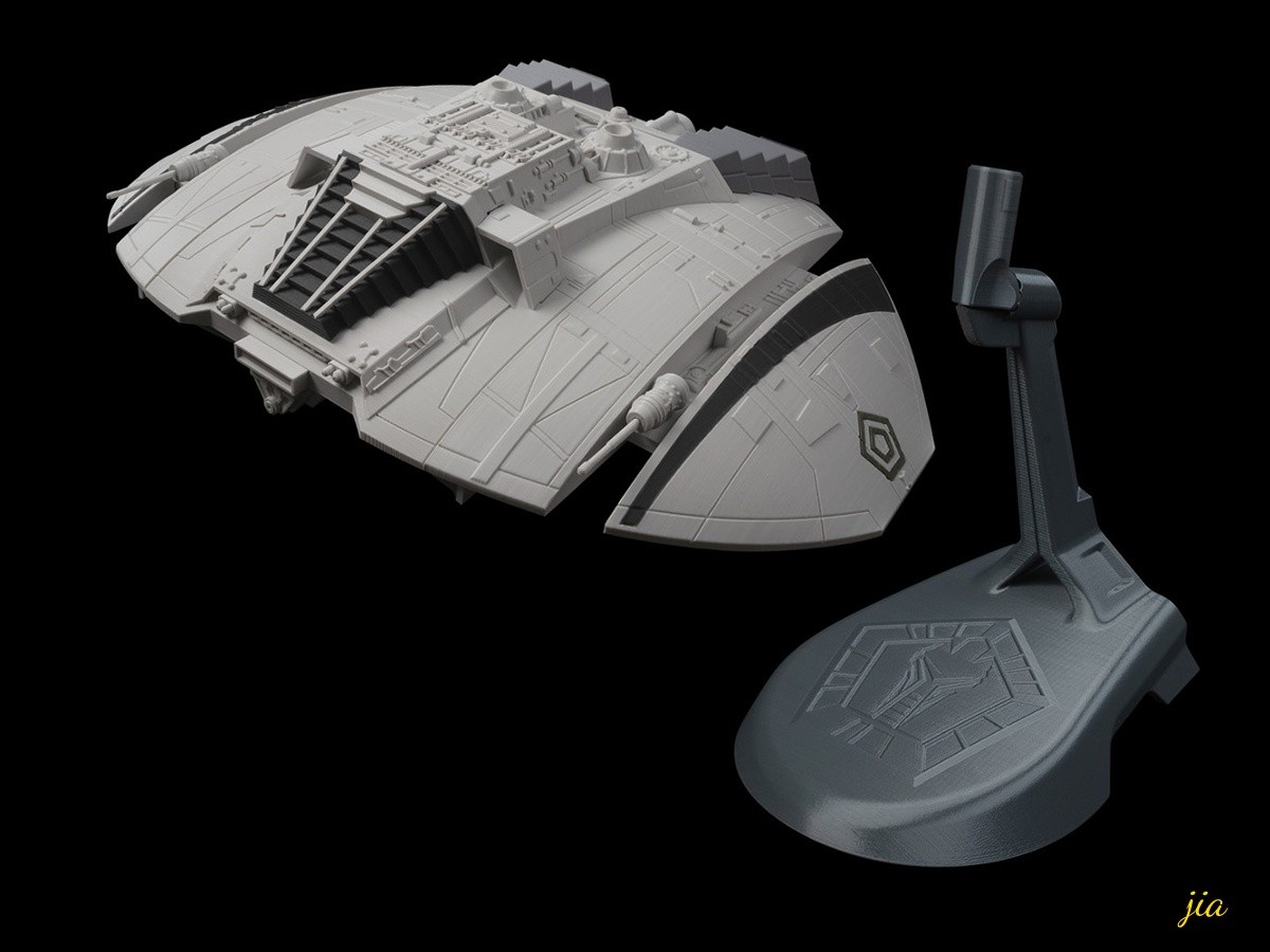 1/54 Cylon Rider Fighter Battlestar Galactica 3D Print Assemble Model Kit w/Base