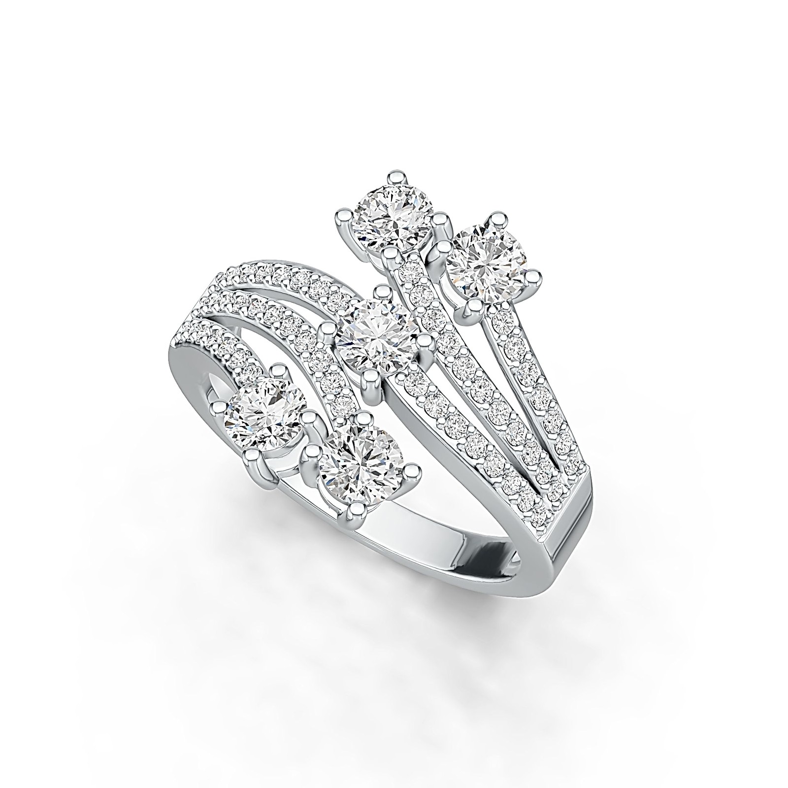 Sterling Silver Semi Mount Ring Setting Round RD 4x4mm