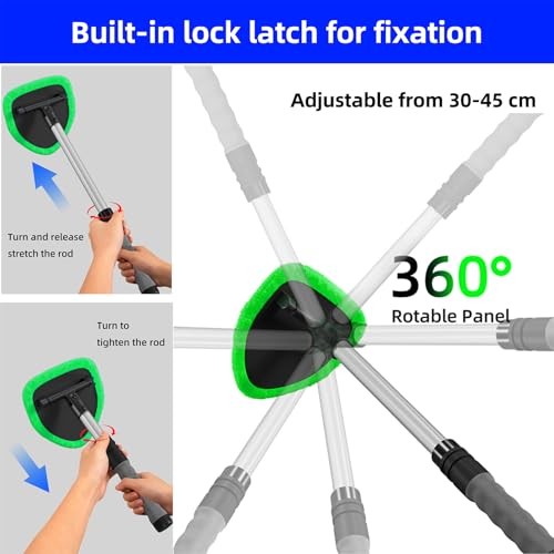 Green Windshield Cleaning Tool - Car Window Cleaner - 4 Green