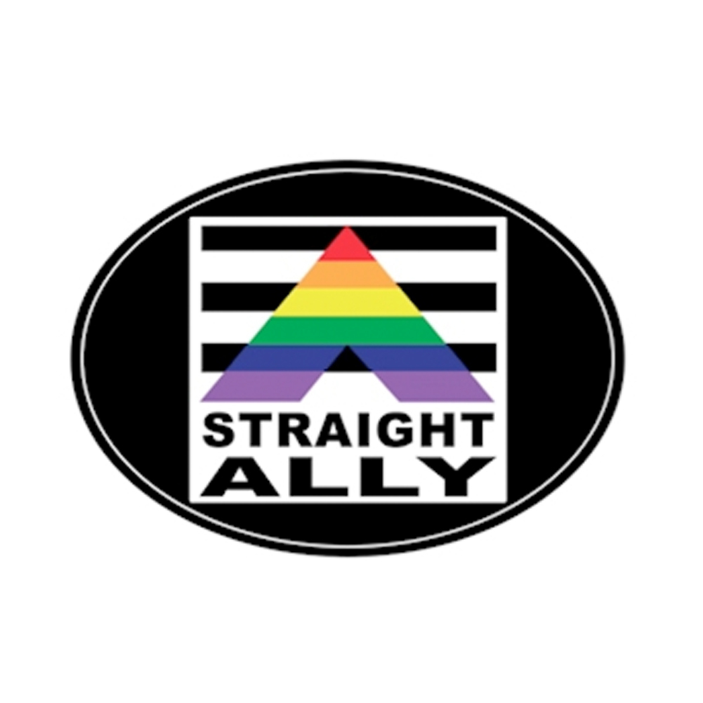 Pride Shack - Straight Ally - Rainbow LGBT Supporter Gay Pride Car Magnet Decal