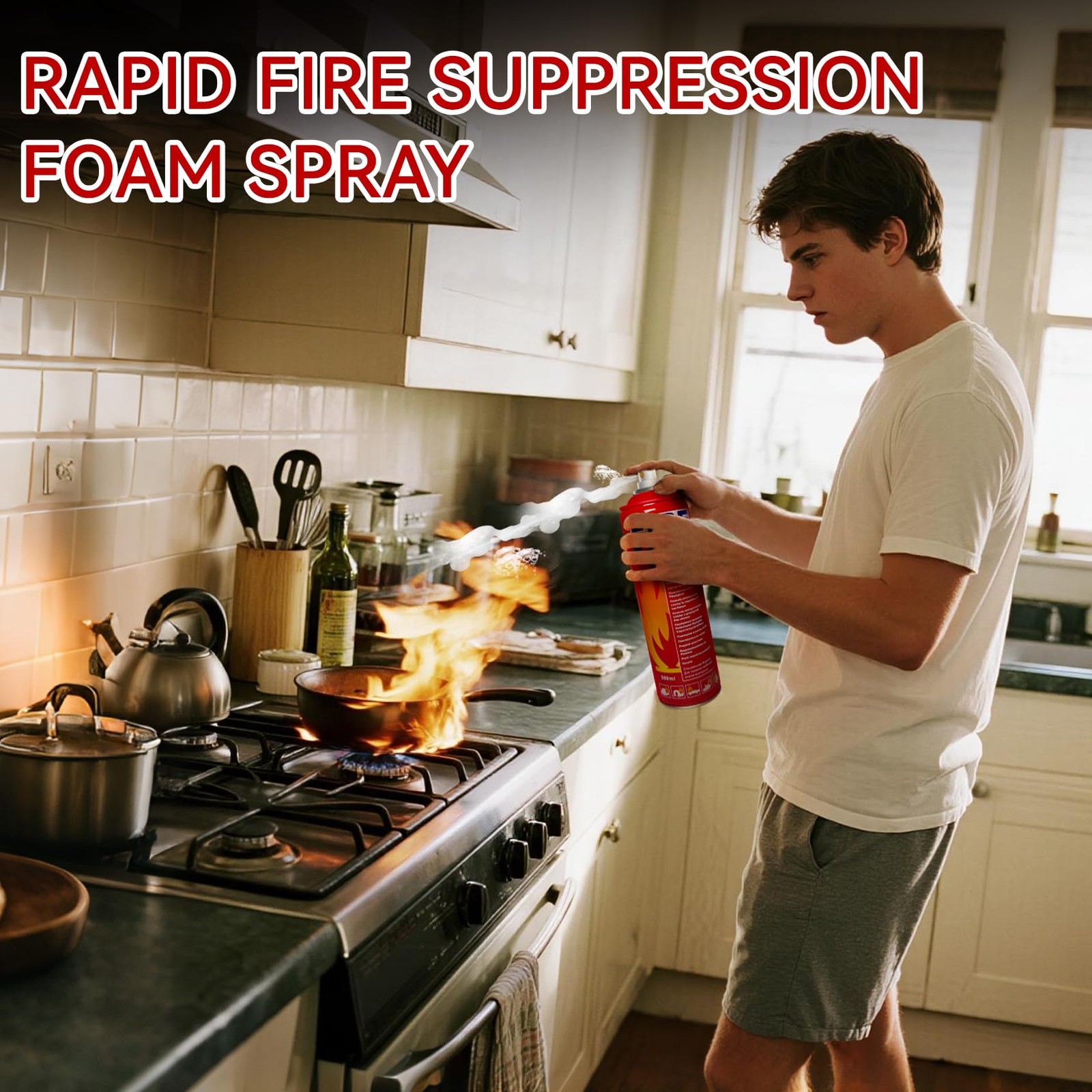 4-Pack Fire Extinguisher with Mount