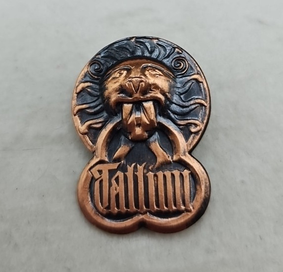 Tallinn Estonia Lion Pin Badges Souvenir Copper Lapel Collectible Brown Metal
