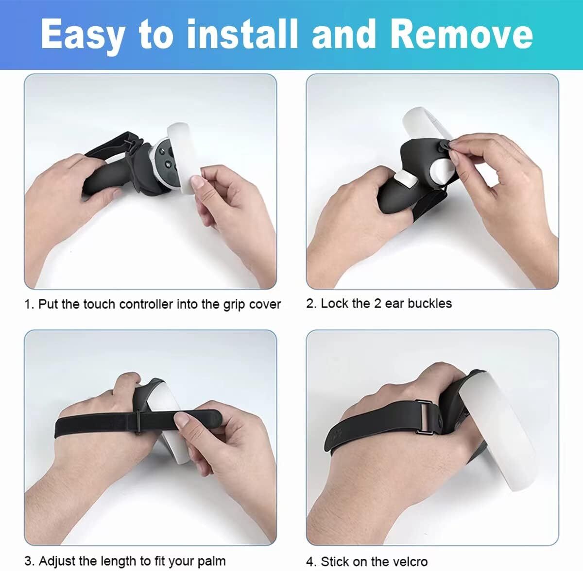 Controller Grip for Oculus Meta Quest 2 Accessories Grips Cover for VR Touch