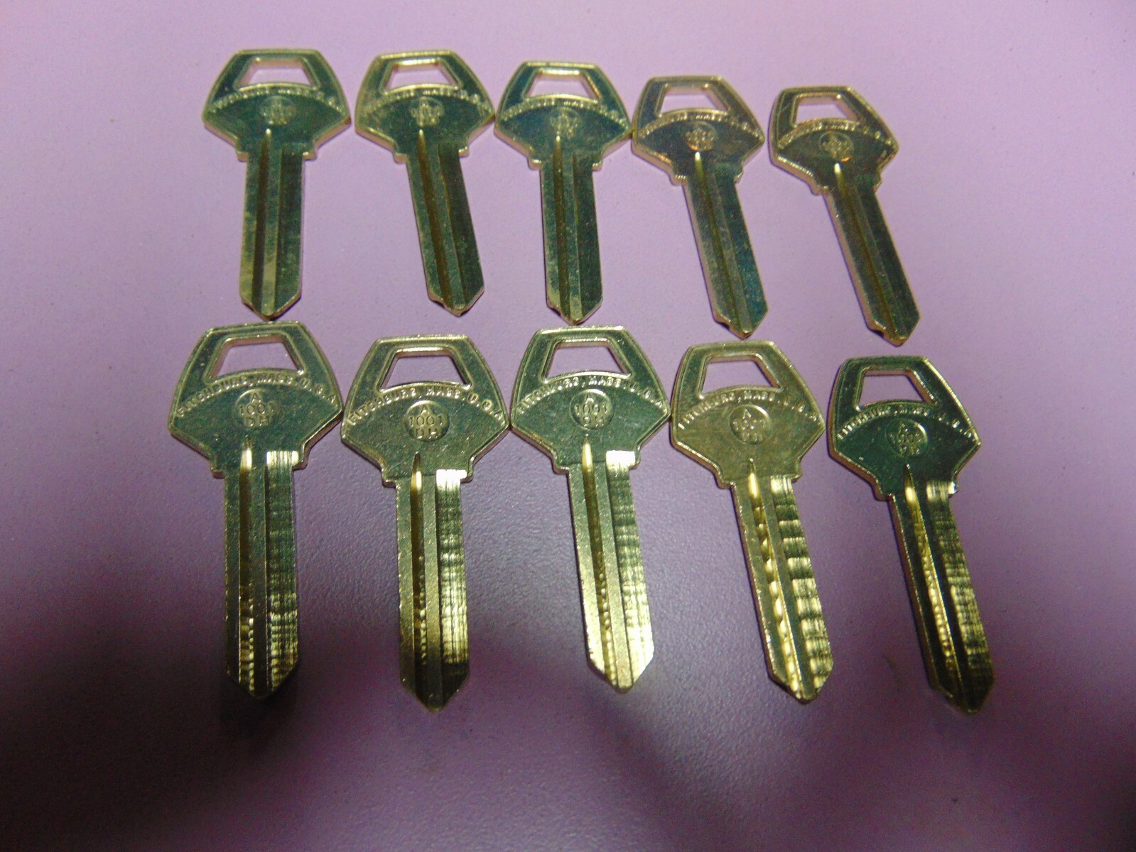 10  KEYS   CORBIN  A1001 DH  KEYS BLANKS UNCUT       LOCKSMITH