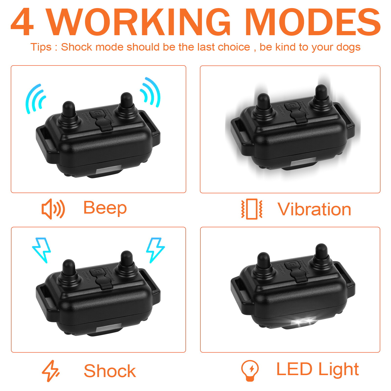 3000 FT Remote Dog Shock Training Collar Rechargeable Waterproof Pet Trainer US
