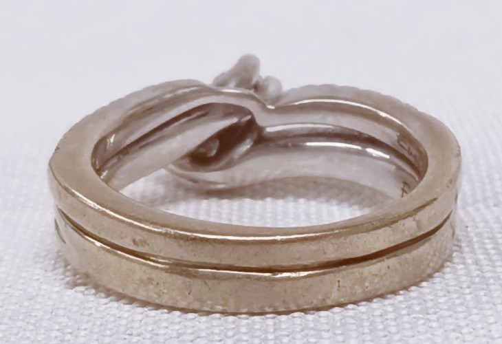 14k White Gold Diamond Forever Us Wedding Ring - Size 6 - 6.5g