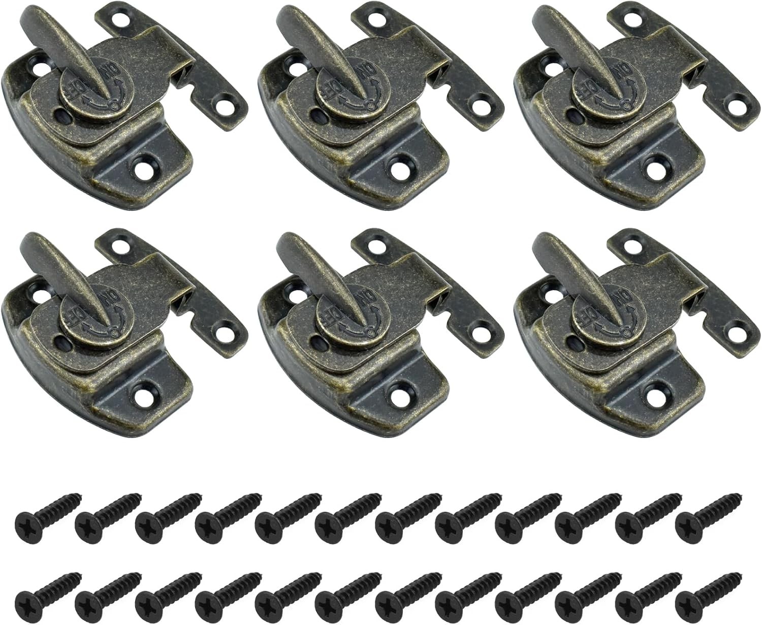 6 Sets Table Leaf Latch Lock Hardware Heavy Duty Dinging Training Bronze