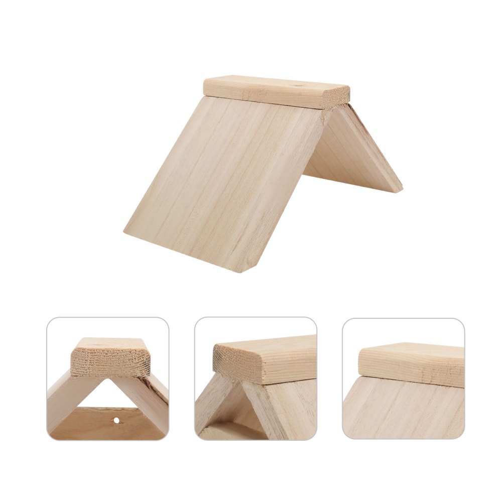 2Pcs Light Yellow Wooden Pigeon Perch Stand Durable Pet Bird Rest Frame