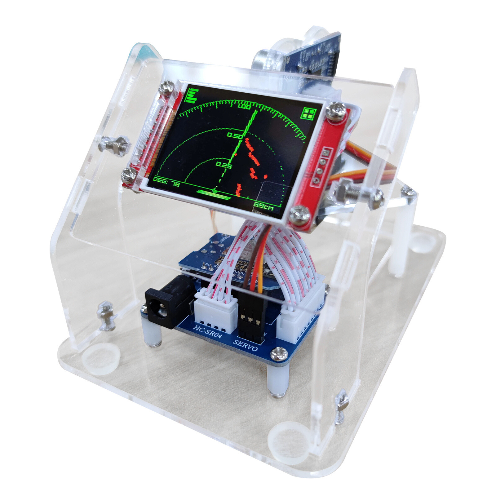 Mini Ultrasonic Radar + 1M Motor Range for Arduino Starter Kit Program Education