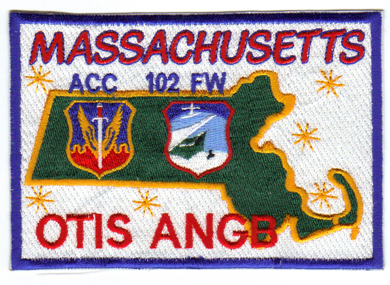 USAF BASE PATCH, OTIS ANGB MASSACHUSETTS, ACC, 102ND FW                   Y