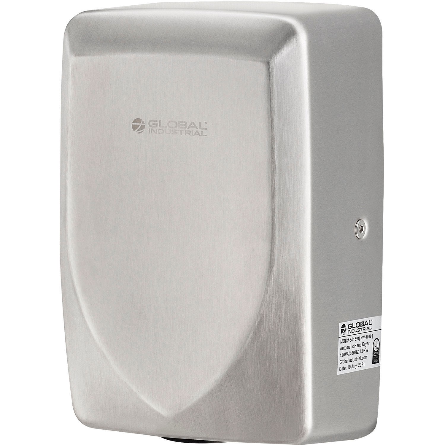 Global Industrial High Velocity Automatic Hand Dryer ADA Compliant Brushed
