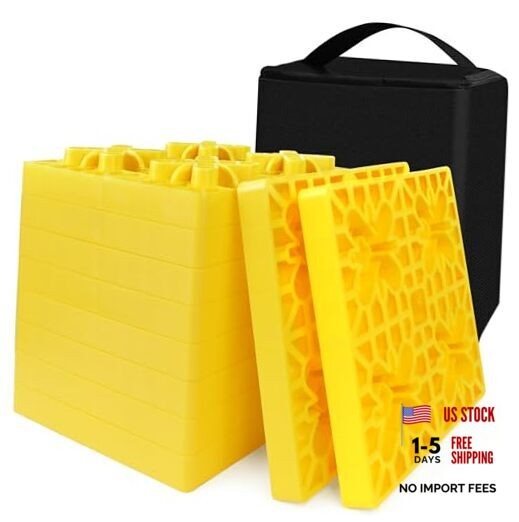50955 High Visibility RV Leveling Blocks With Interlocking 8.5" x 8.5" x 1"