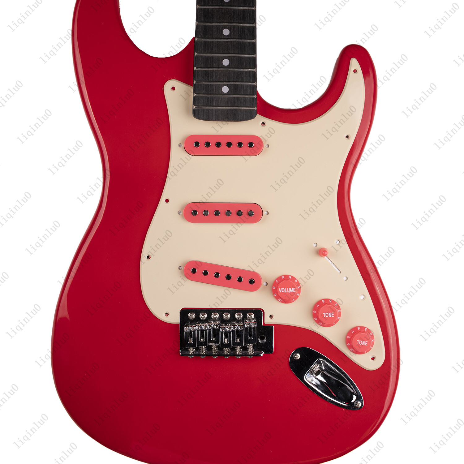 Prewired-Loaded SSS Pickguard Ceramic Pickups For Strat Beige&Pink