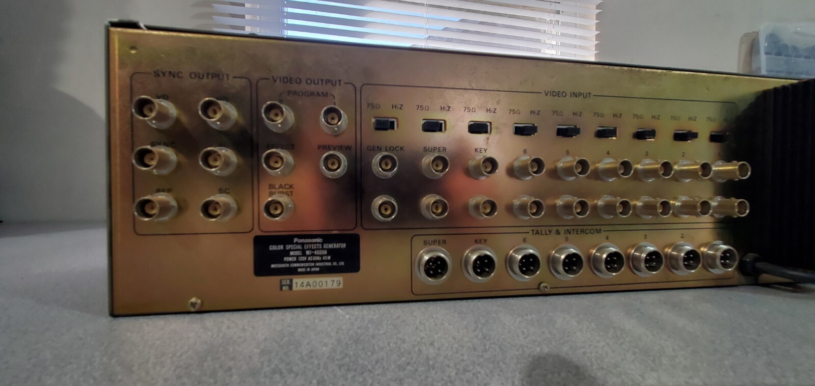 Panasonic Video Switcher & Effects Generator Model WJ-4600A