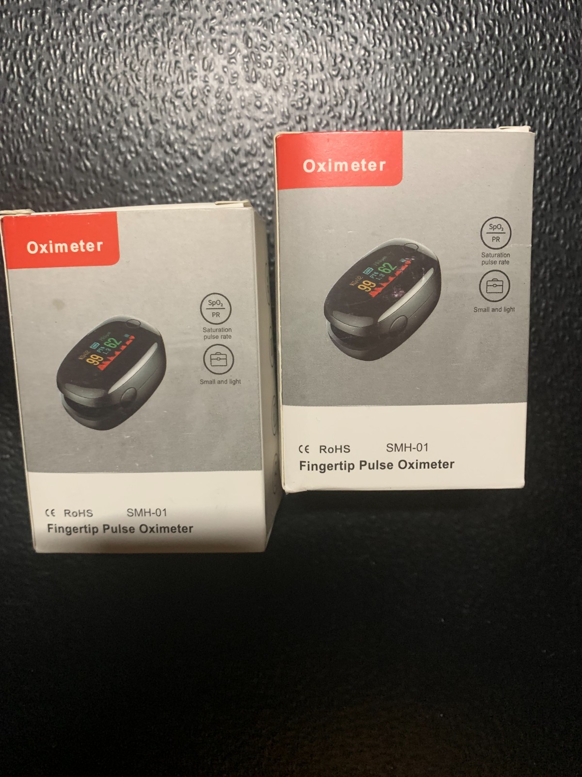 Two (2) Fingertip Pulse Oximeters SMH-01 - SpO2 & Heart Rate Monitor New