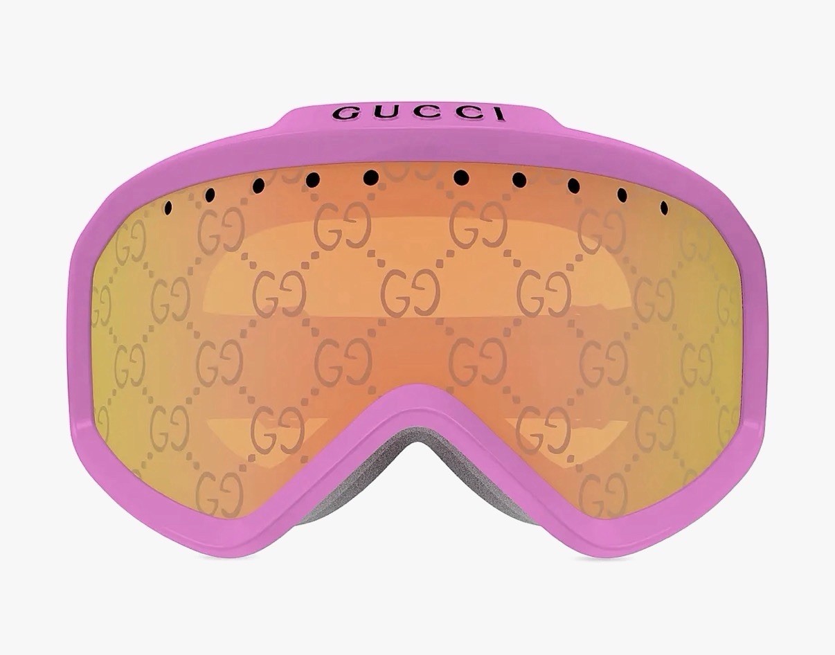 Gucci Ski Mask Goggles / Sunglasses Pink Multi Color Snowboarding Authentic