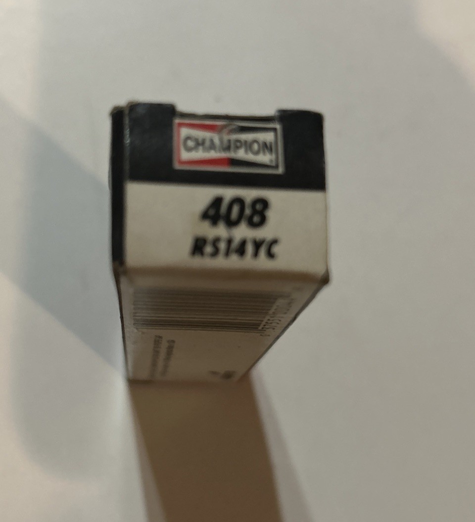 Champion 408 Spark Plug RS14YC - 1 So Gel Plug - New Old Stock- Free Shipping