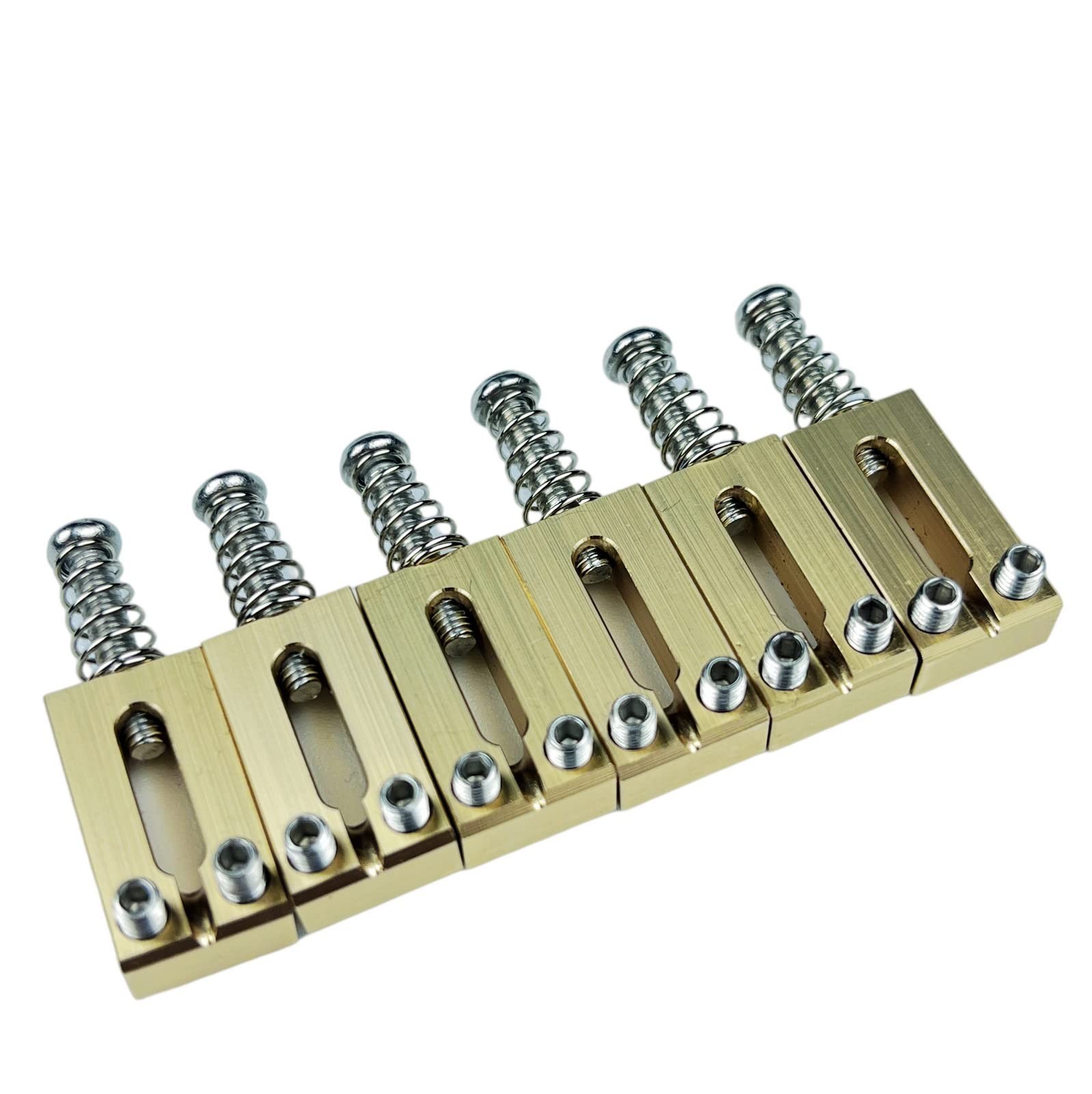 Kaynes 6PCS 10.5mm Guitar Bridge Saddles – Brass Tremolo Bridges Saddle fo