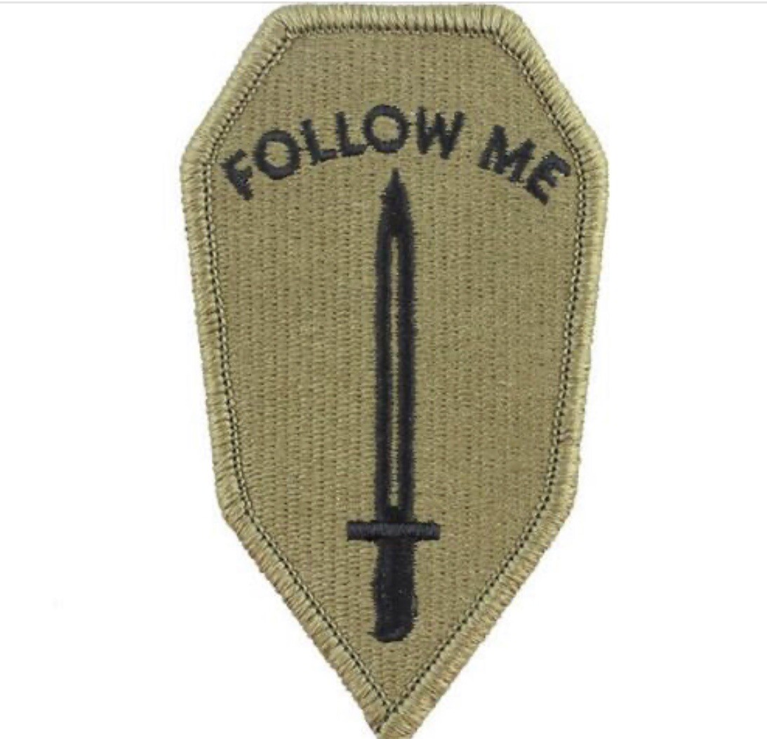 Infantry School "Follow Me" OCP Patch w/ Hook Fastener (each)