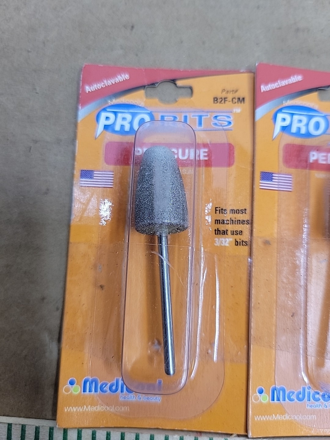 Qty: 5 MEDICOOL ProBits Diamond Pedicure Bit Small Cone B2F-CM
