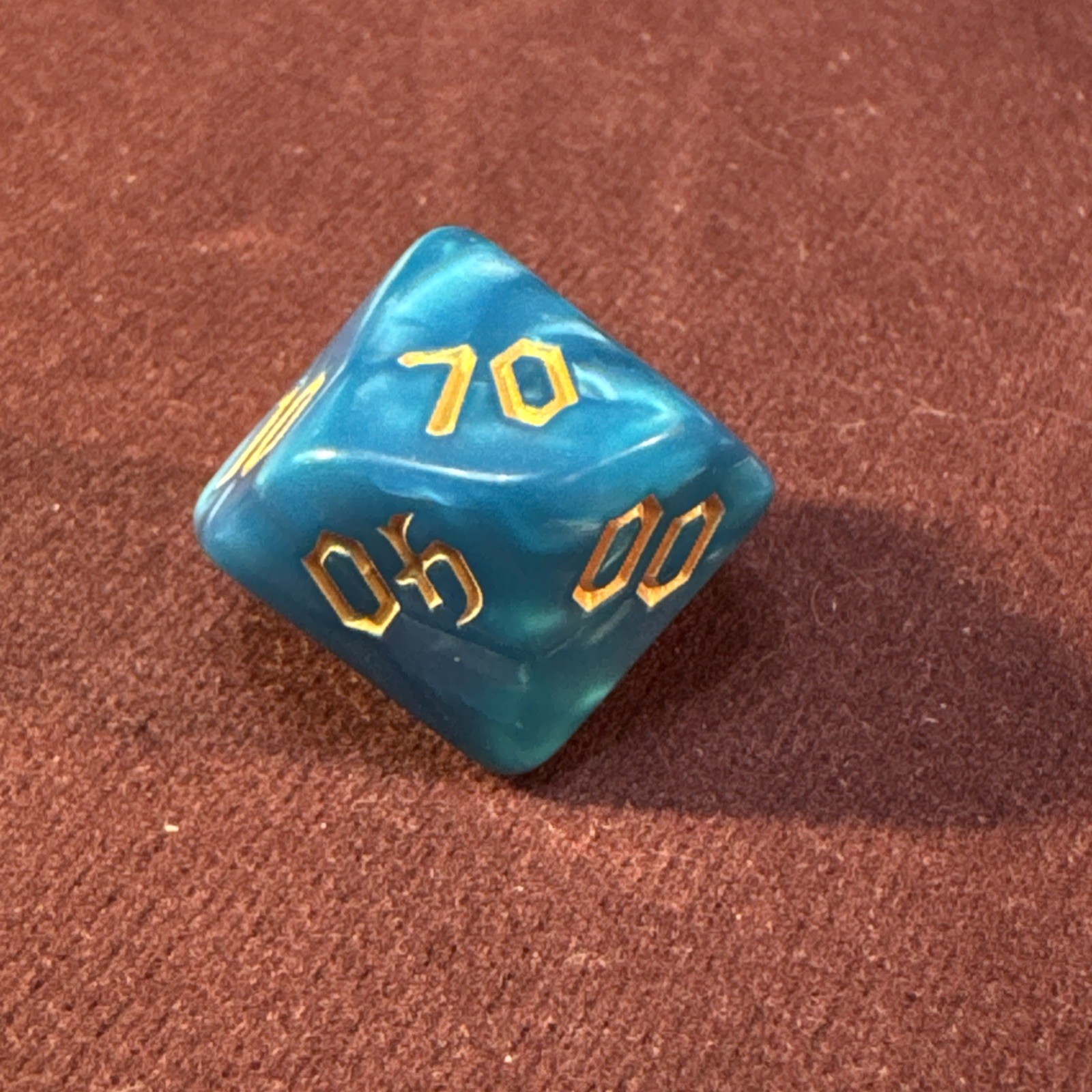 Turquoise Marbled 7-piece Acrylic Dice Set - RPG DND 3