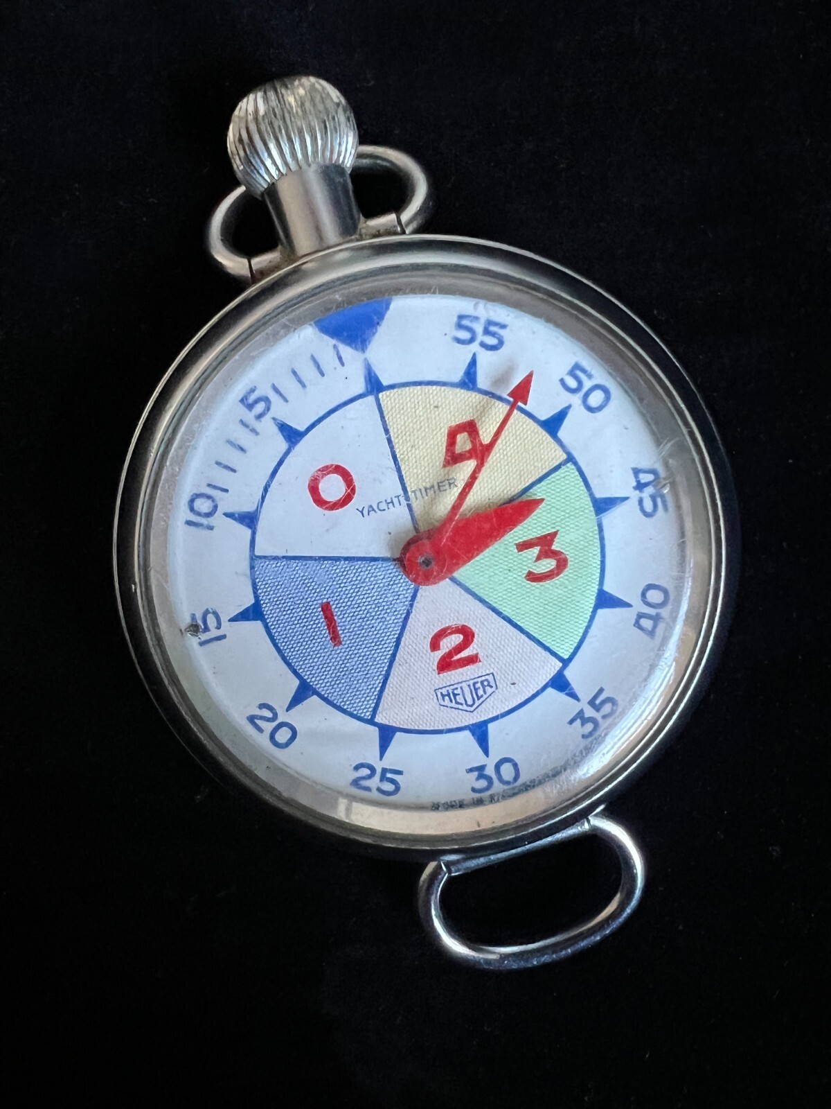 VINTAGE Heuer Switzerland Yachting Race Regata Sailing Yacht Timer Swiss 5 min.