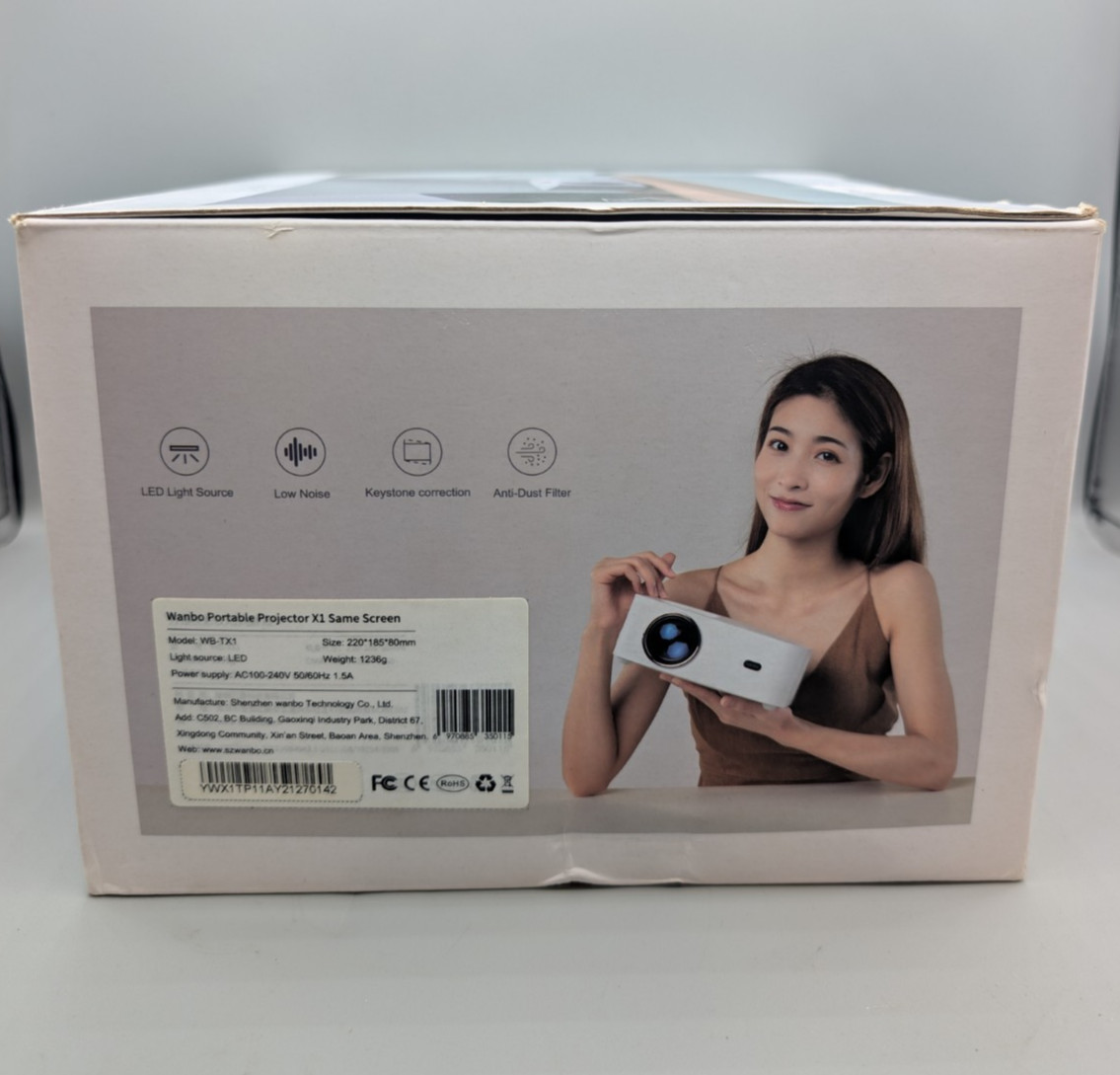 Wanbo Official Licensed Google PORTABLE PROJECTOR WB-TX1
