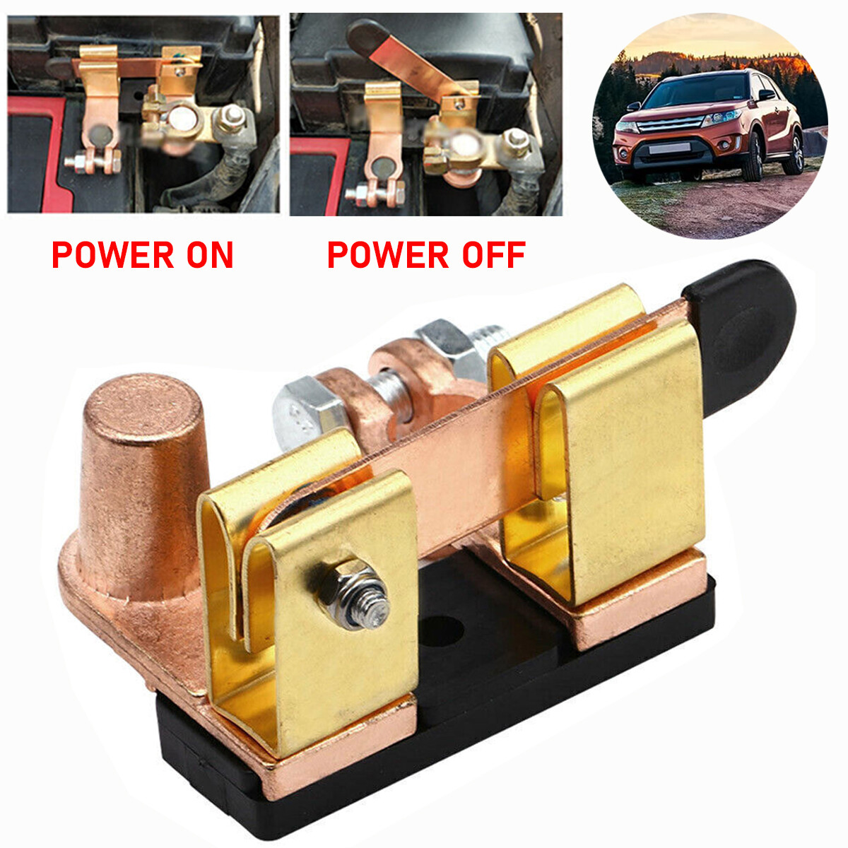 Top Post Knife Blade Master Switch 12V / 24V Battery Disconnect Switch Isolator