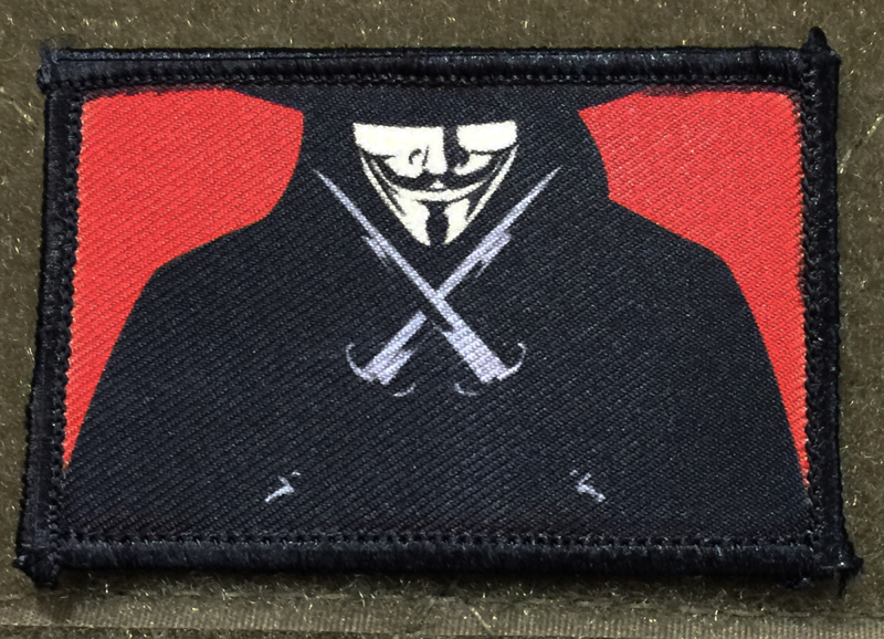 V for Vendetta Movie  Morale Patch Tactical ARMY Hook Military USA Badge Flag