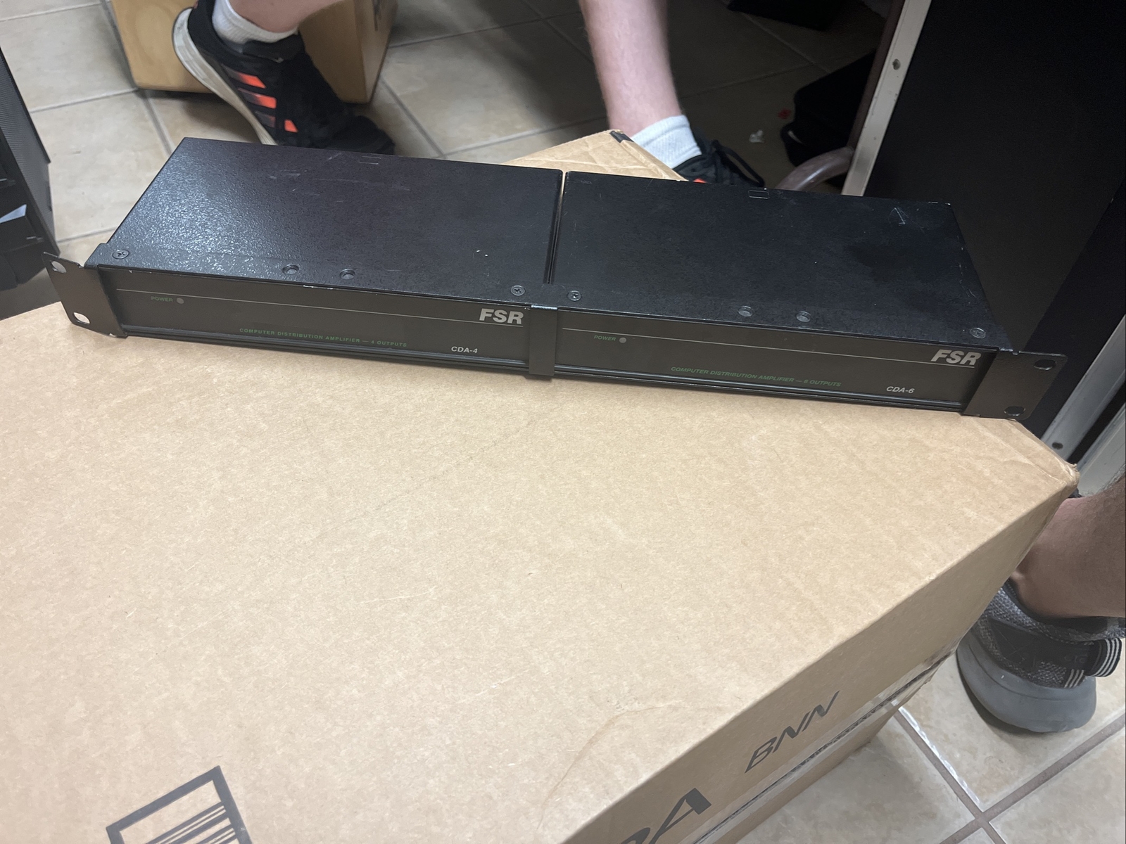 FSR Computer Distribution Amplifier - 4 Output & 6 Output mounted together