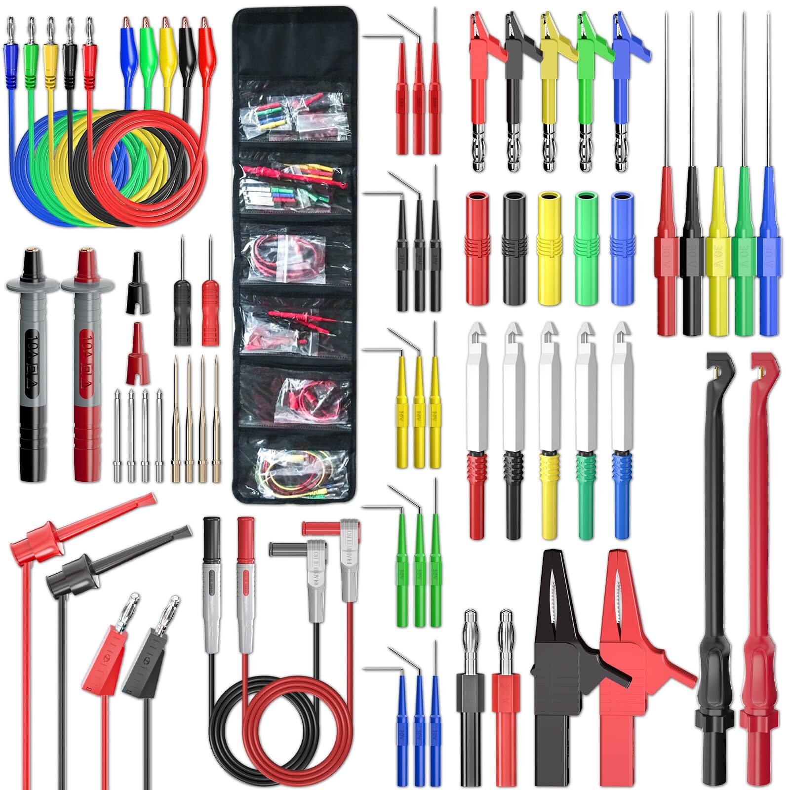Multimeter Test Leads Kit Back Probe Set With Replaceable Probes Set Banana Plug