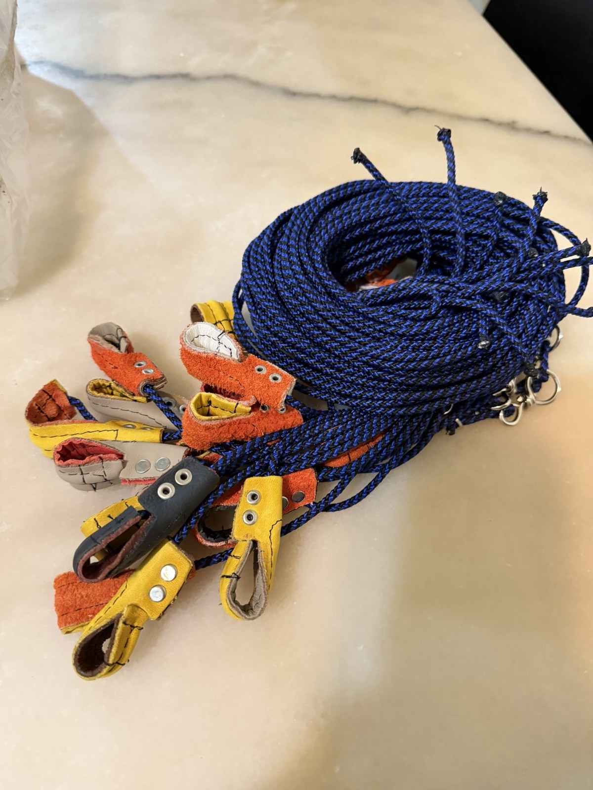 5 chicken poultry tie cords/ 5 calzas para gallos