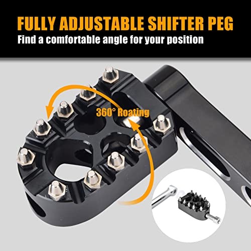 MX Style Anti-Skid Gear Knurled Shifter Peg For Harley Bikes Touring Black V1