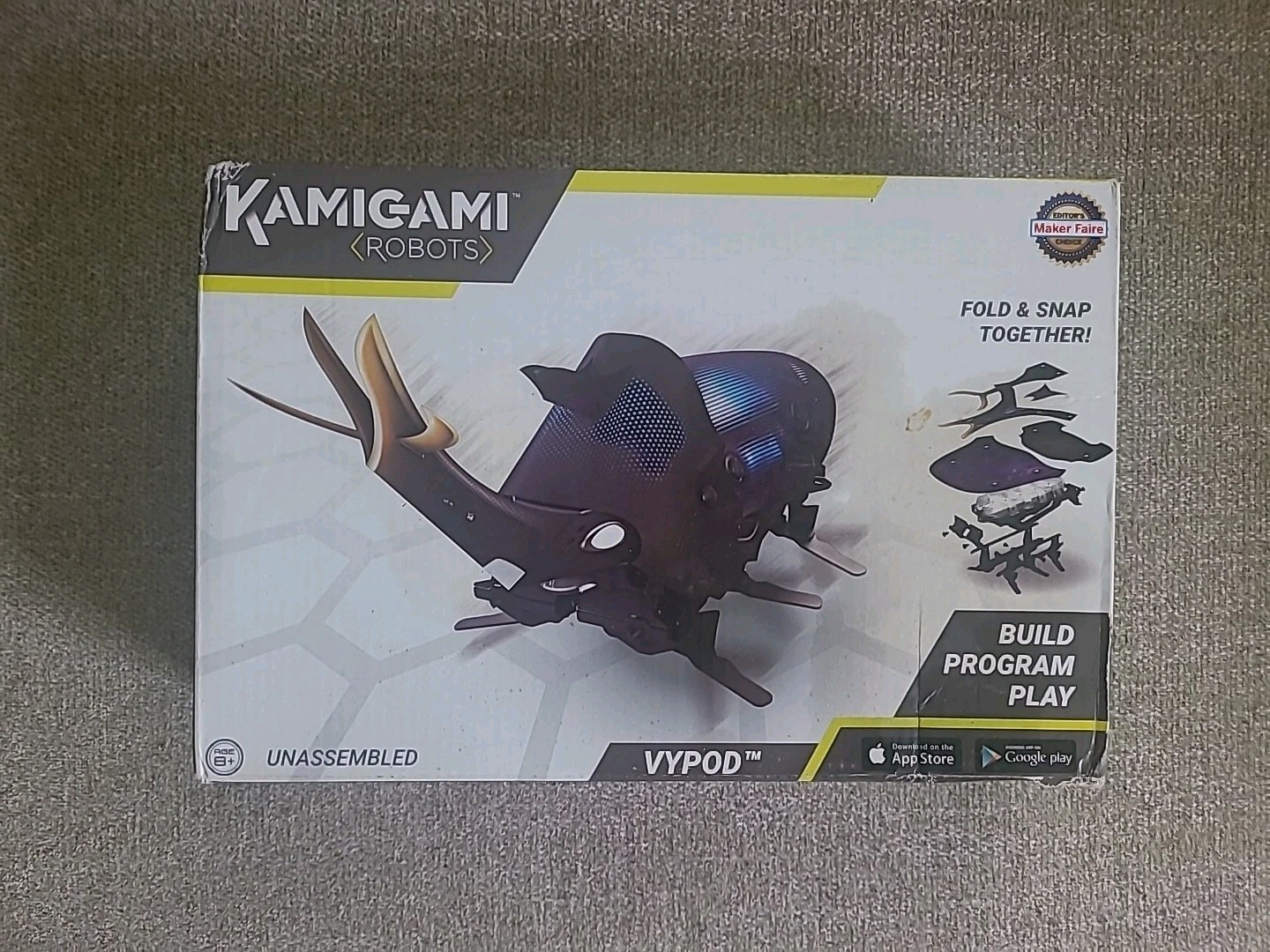 Kamigami (Robots) Fold & Snap Together Build Program Play.