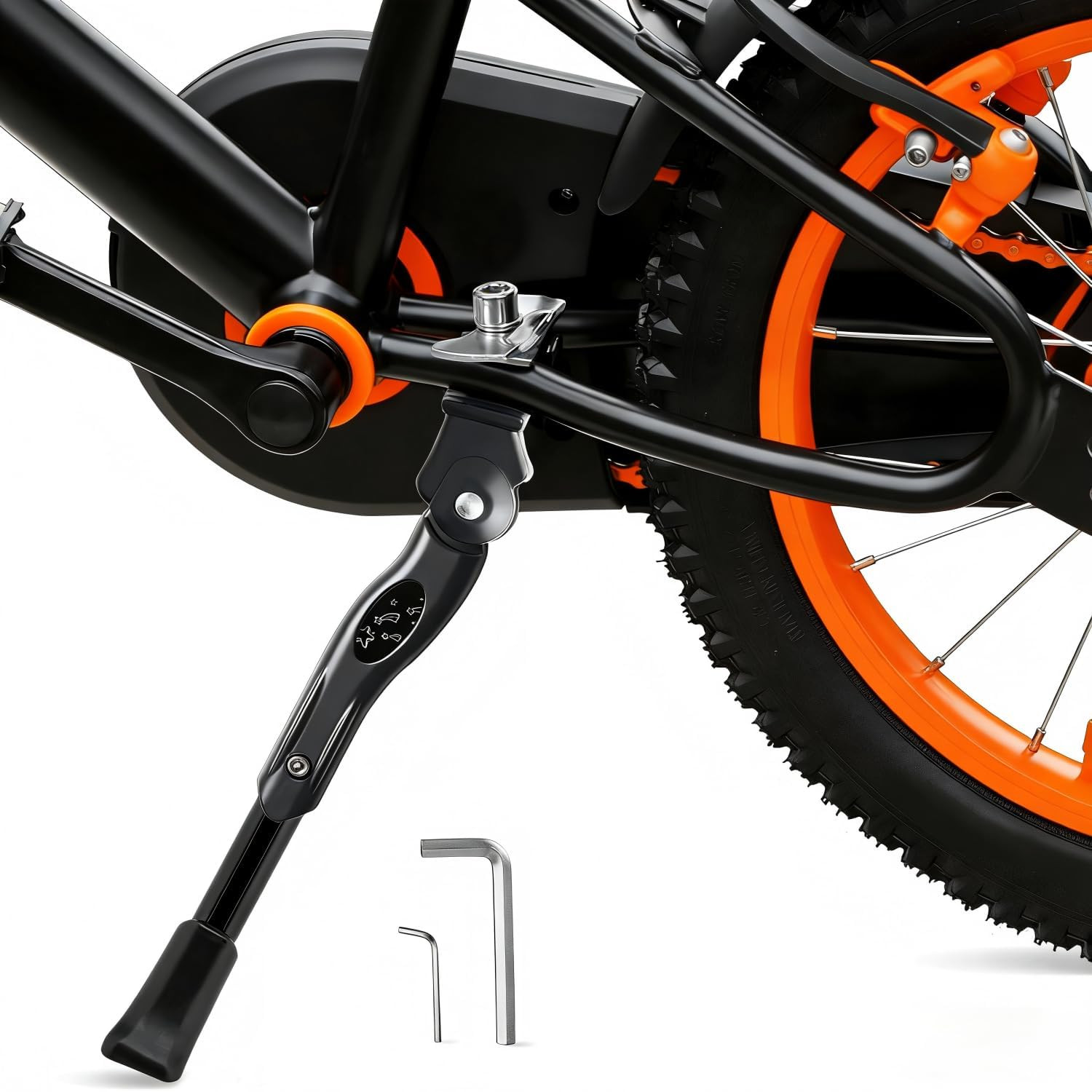 Bike Kickstand for 16 18 20 Inch Wheel Bike, Adjustable Aluminum Alloy Bicycle K