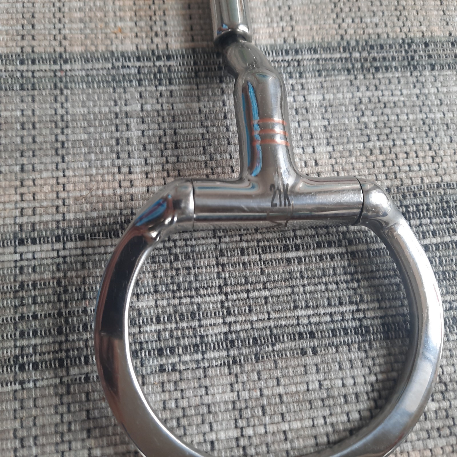 MYLER 6" MB36 Forward Tilt Ported Barrel Eggbutt Snaffle No Hooks 14mm Bit