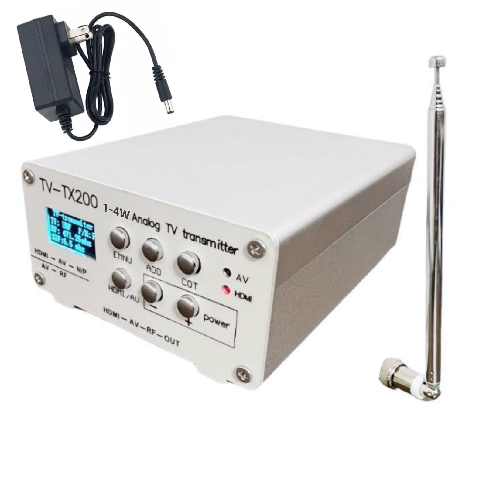 TV-TX200 VHF UHF Analog TV Transmitter HDMI Telescopic Antenna Wireless Signal