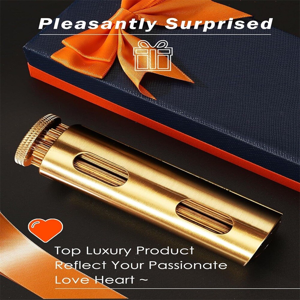 Cigarette Rolling Machine Gold Brass Manual Practical Roller Gift For Family