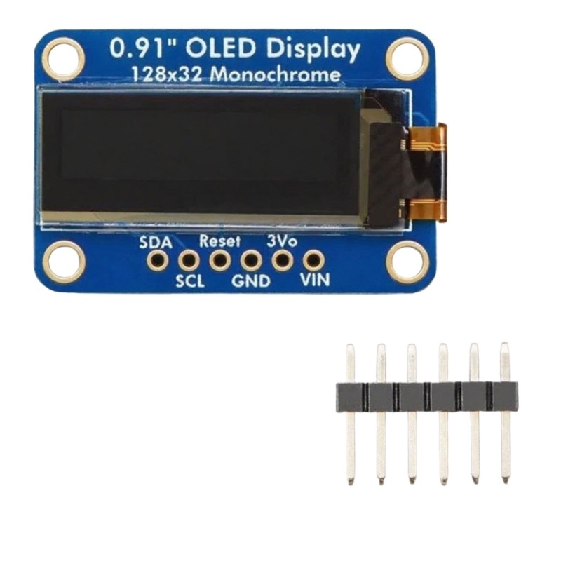 Energy Efficient 0.91Inch Monochrome Screen Module 128x32 Resolution