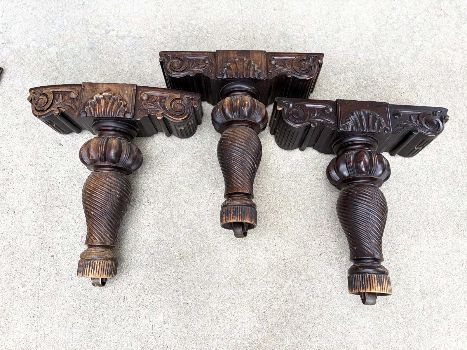 Antique Art Case Carved Rosewood Ornate Grand Piano Legs