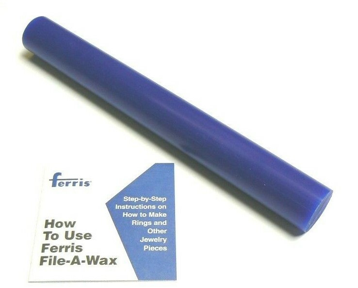Jewelers Carving Wax Round Blue Rod 1-5/16"D X 11"L Ferris Waxes Design Models