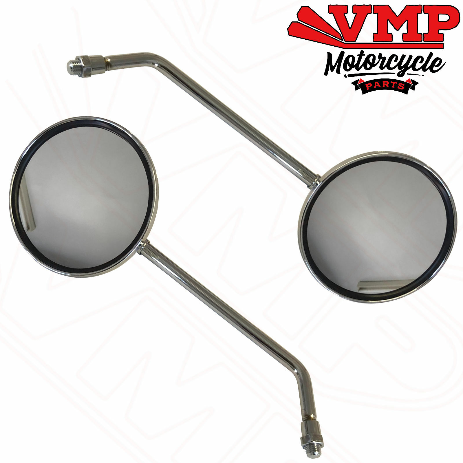 Left Right Round Mirror Pair Mirrors Chrome For Yamaha SRV250 1992-1997