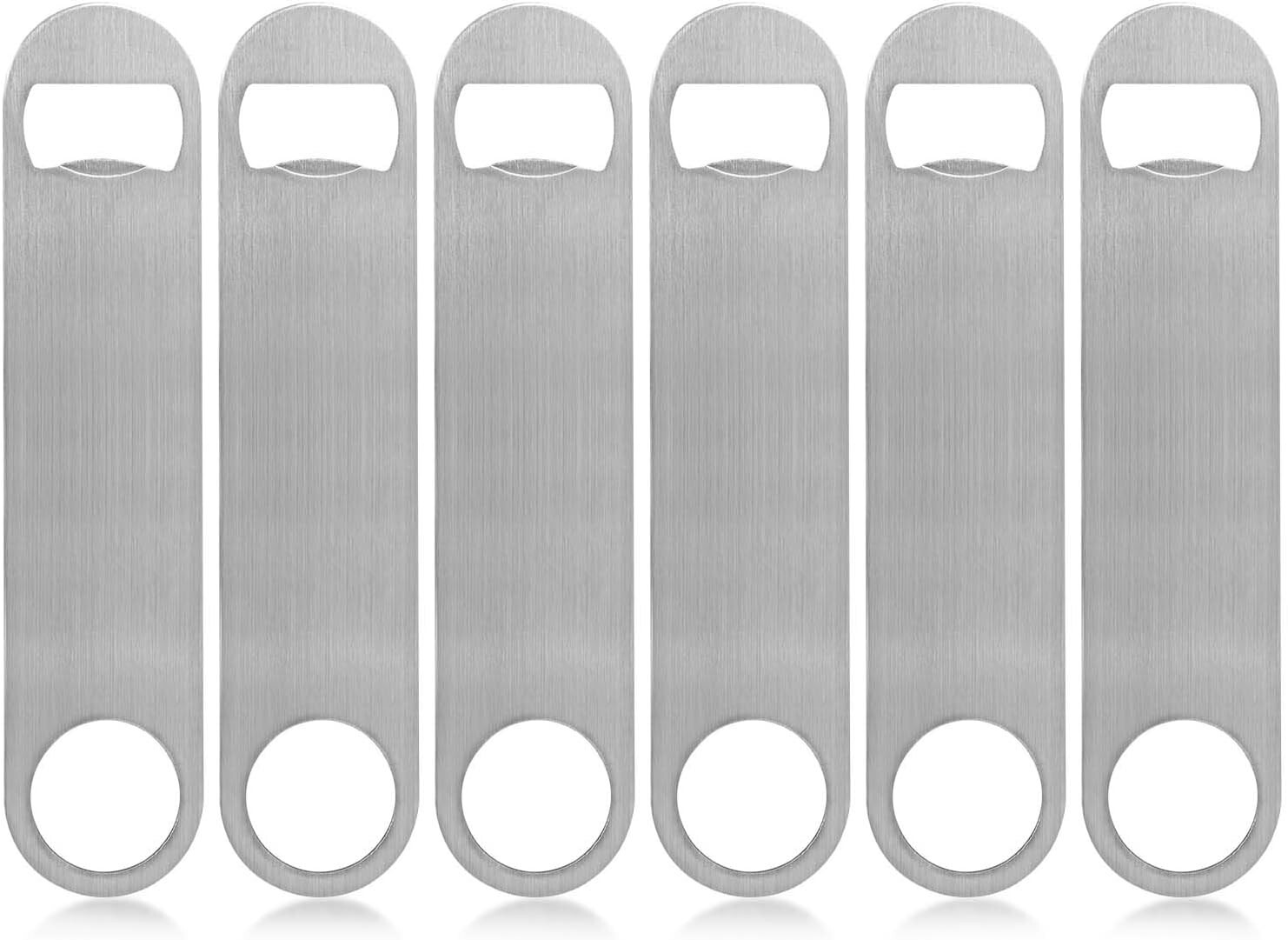 Heavy Duty Stainless Steel Flat Bottle Opener, 6 Pack Beer Bottle Opener for ...