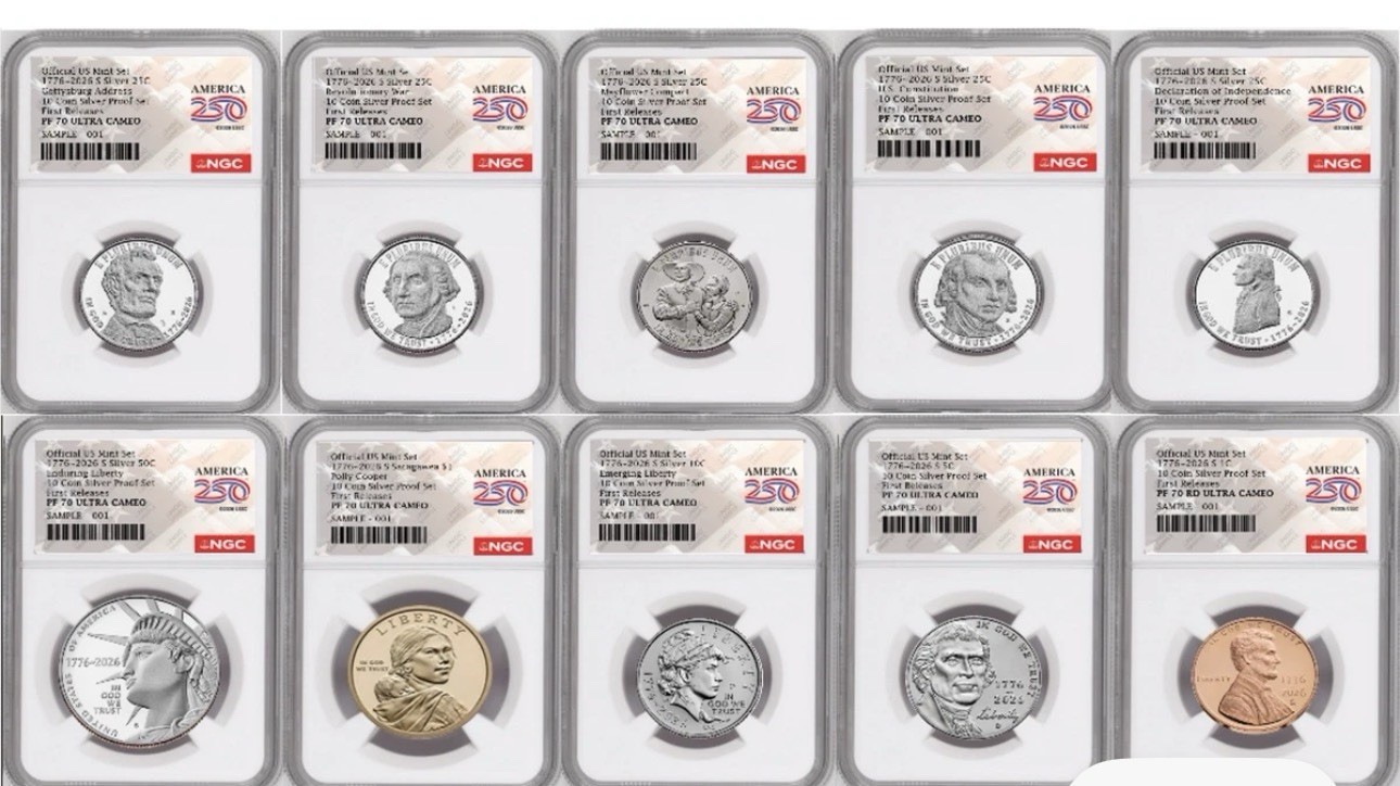 1776-2026 US Mint  Silver Proof Set NGC PF70 FR AMERICA 250 Presale