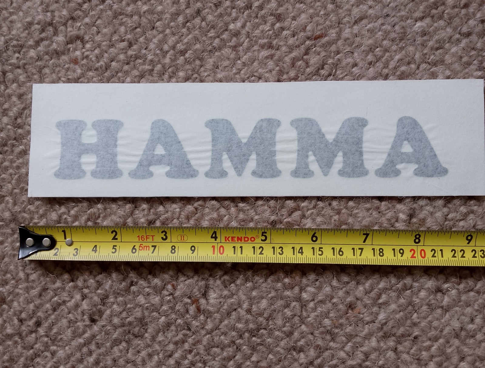 Hamma bass drum decal logo