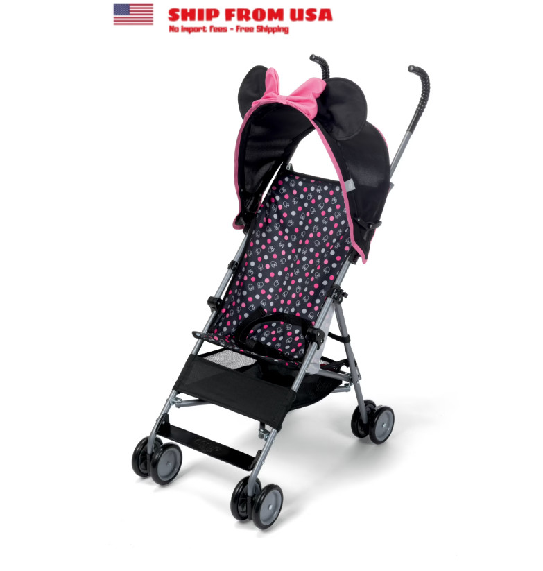 Disney Baby Comfort Height Character Umbrella Stroller with Basket, Modern Minni