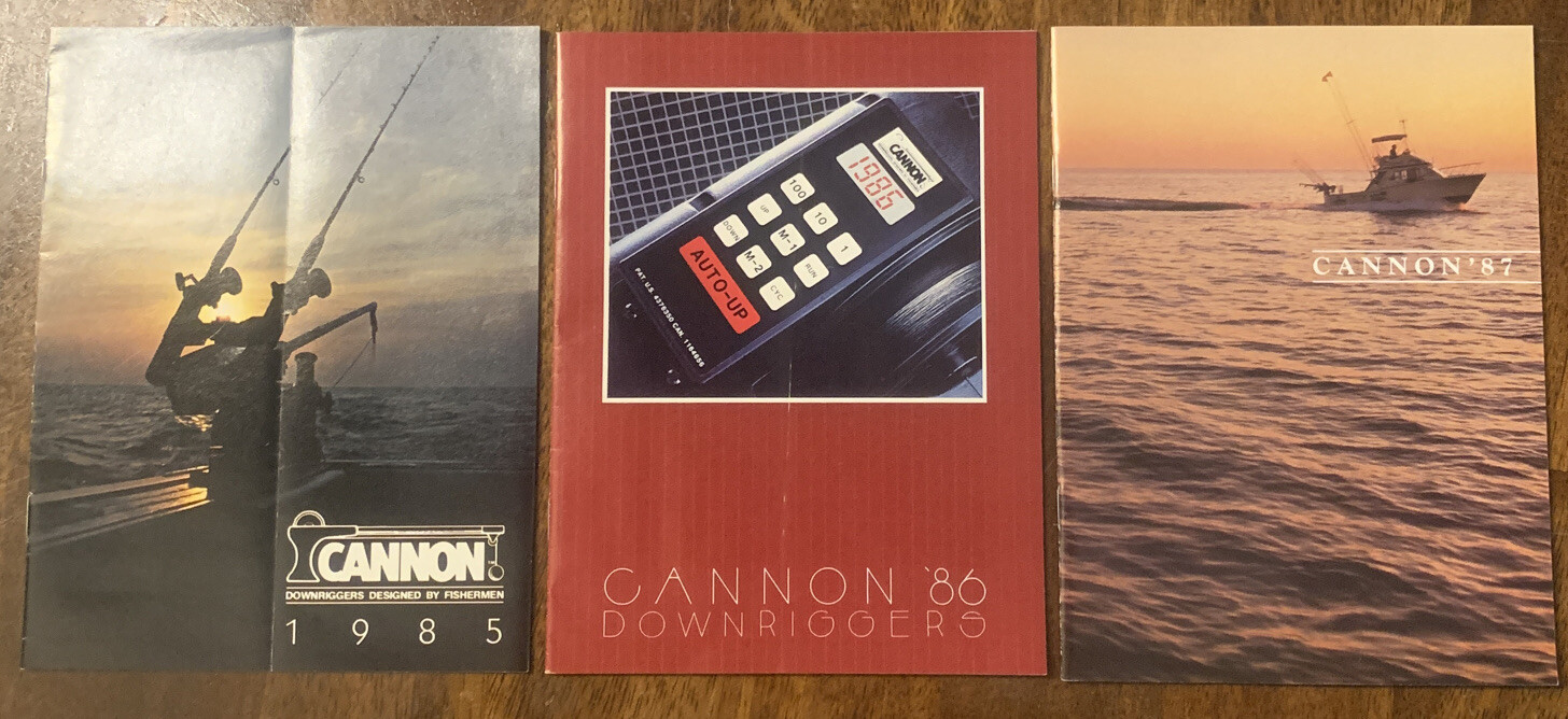 1985 1986 1987 Vintage Cannon Downrigger Catalogs