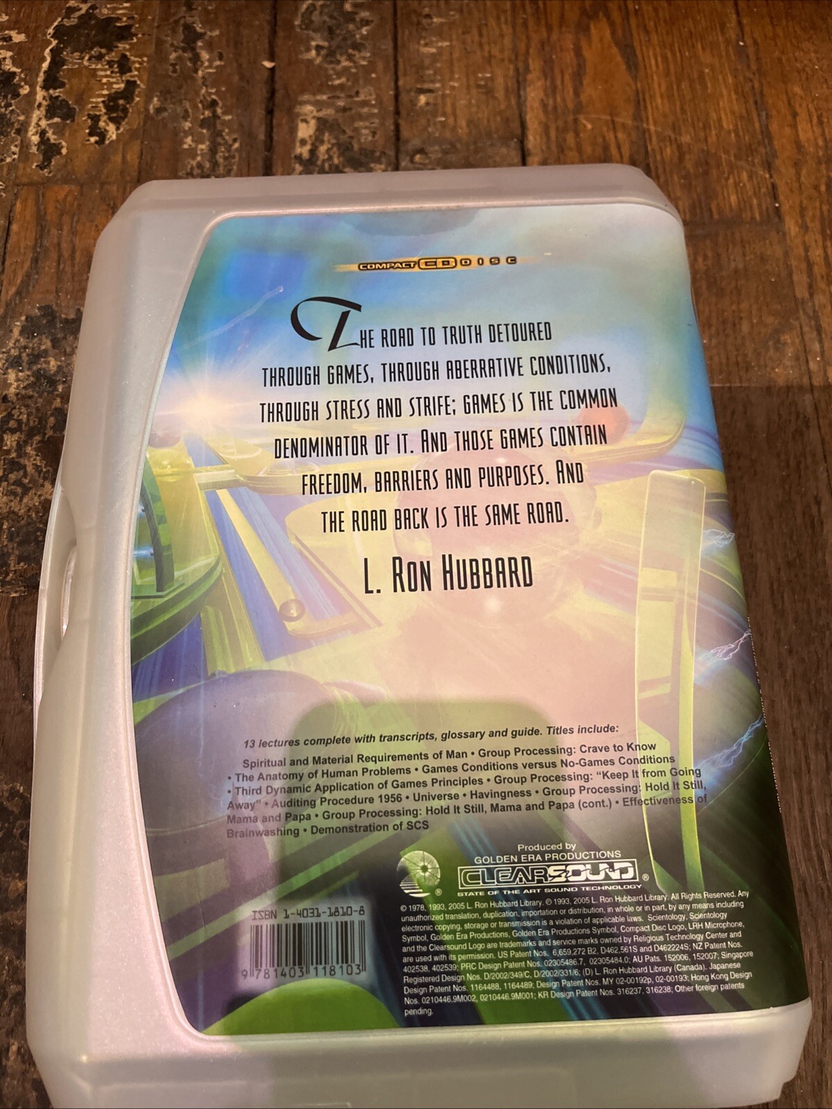 Scientology L Ron Hubbard disk/booklet lecture set