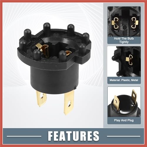 Headlight Low Bulb Holder Socket B28V510A3 for Mazda 3 2004-2009 Plastic