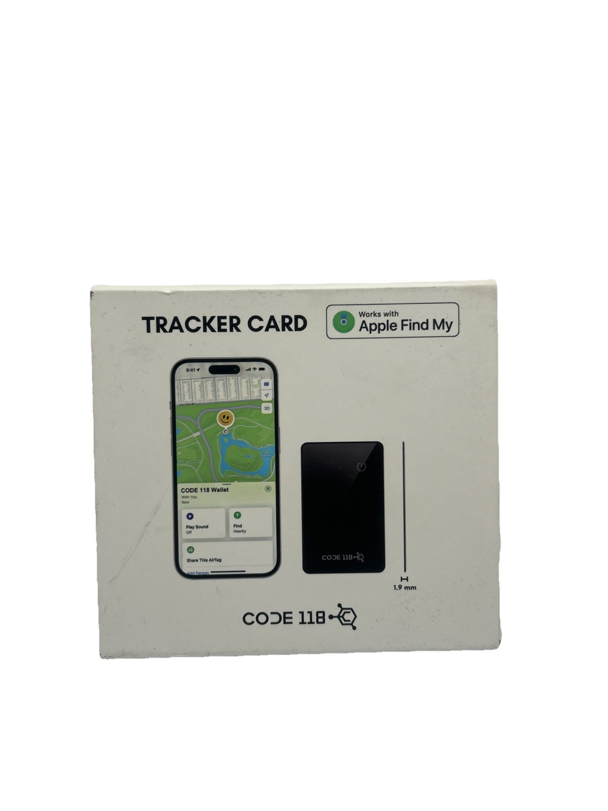 Code 118 Tracker Card - Apple Find My App Never Lose Your Wallet Again! NEW